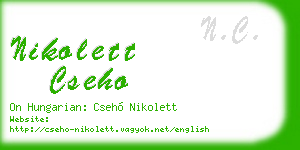 nikolett cseho business card