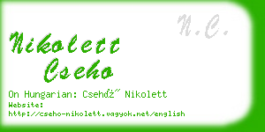 nikolett cseho business card